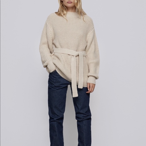Zara Cosy Belted Sweater